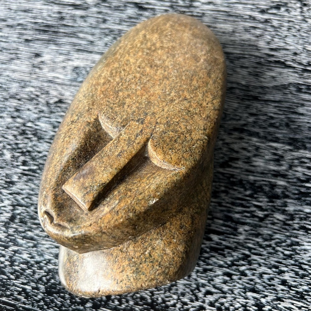 Zimbabwe African Art Shona Stone Sculpture Signed‎ 6.5" Tall